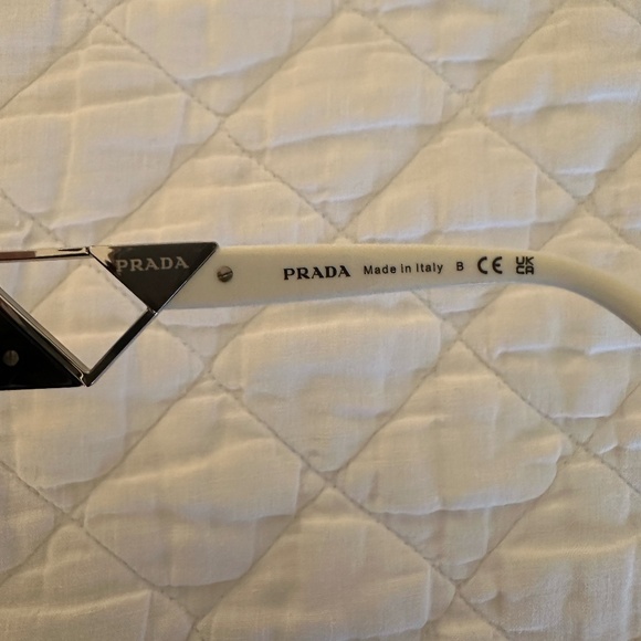 Prada Triangle Logo Square Acetate & Metal Sunglasses main image 5